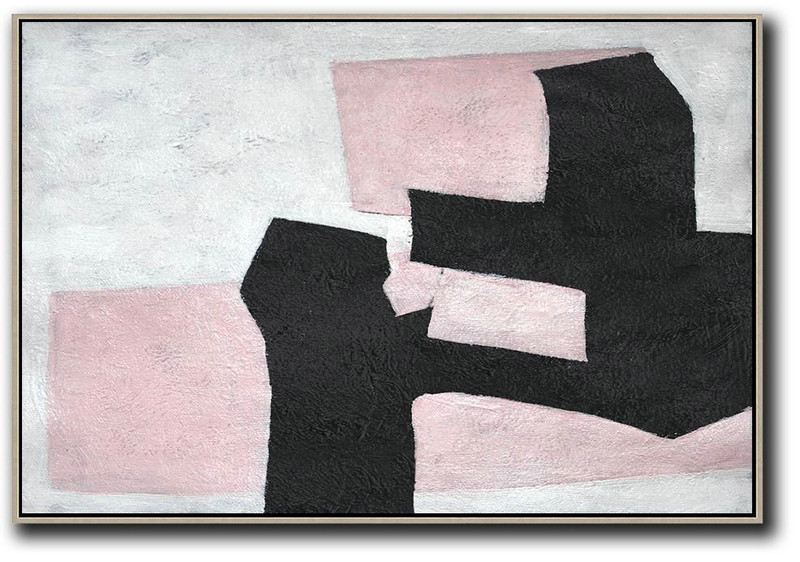 Large Abstract Painting,Hand-Painted Oversized Horizontal Minimal Art On Canvas,Custom Oil Painting